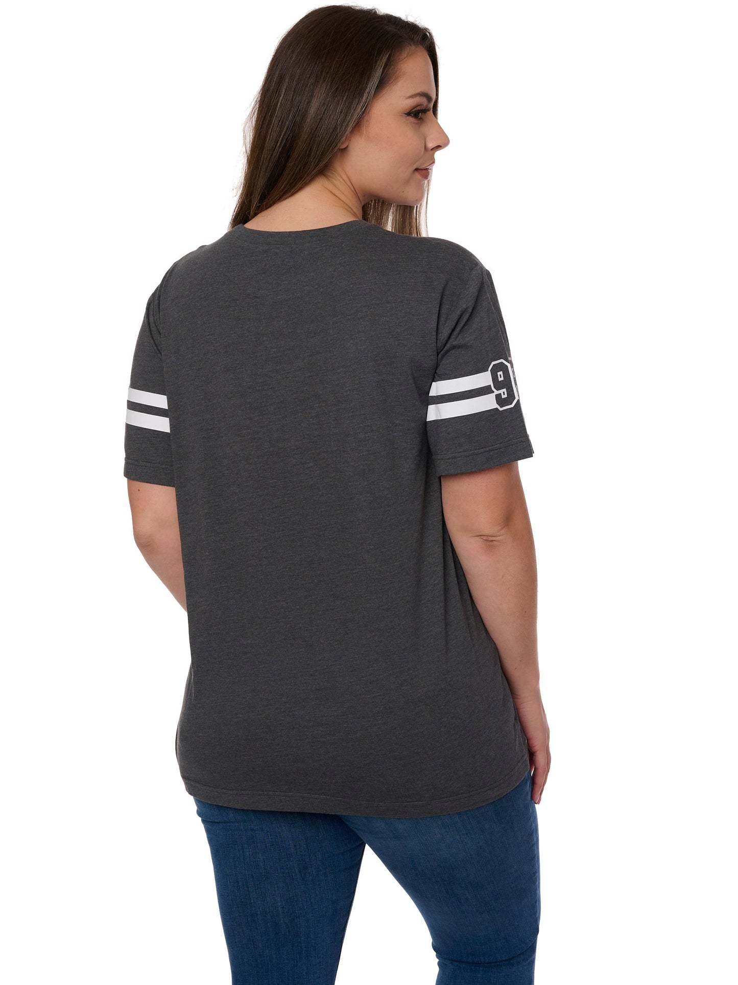 Womens Plus Size Jack Skellington T-Shirt Nightmare Before Christmas Disney Gray