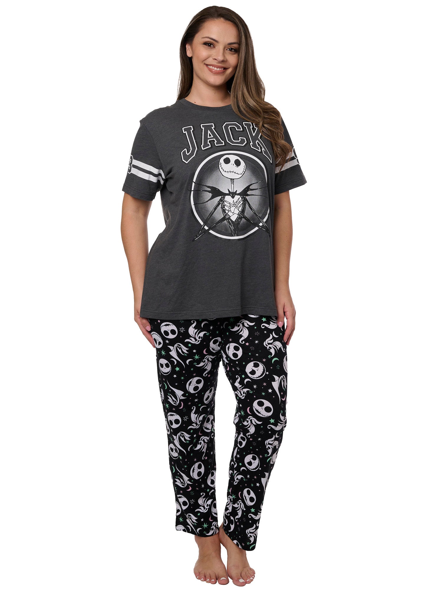 Women's Plus Nightmare Before Christmas T-Shirt & Pants Loungewear Set