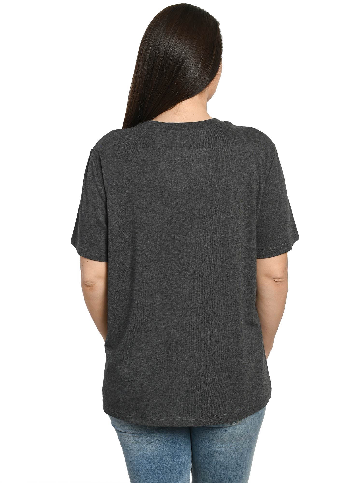 Womens Plus Size Wonder Woman Logo Charcoal Short Sleeve T-Shirt