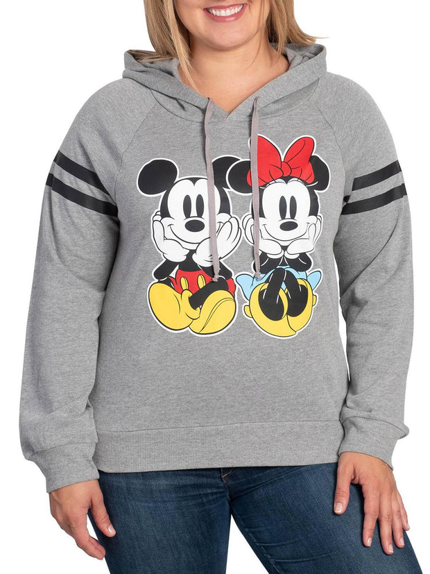 Disney Minnie Mickey Mouse Hoodie Junior Plus Size Sweatshirt (Size 3X Only)