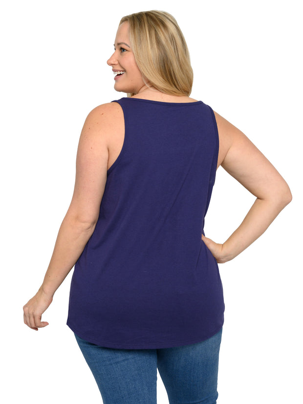 Women's Plus Size Disney Eeyore Tank Top Shirt Indigo Blue
