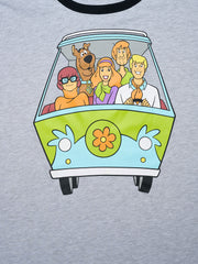 Scooby-Doo T-Shirt Women's Plus Size Ringer Mystery Machine Heather Gray