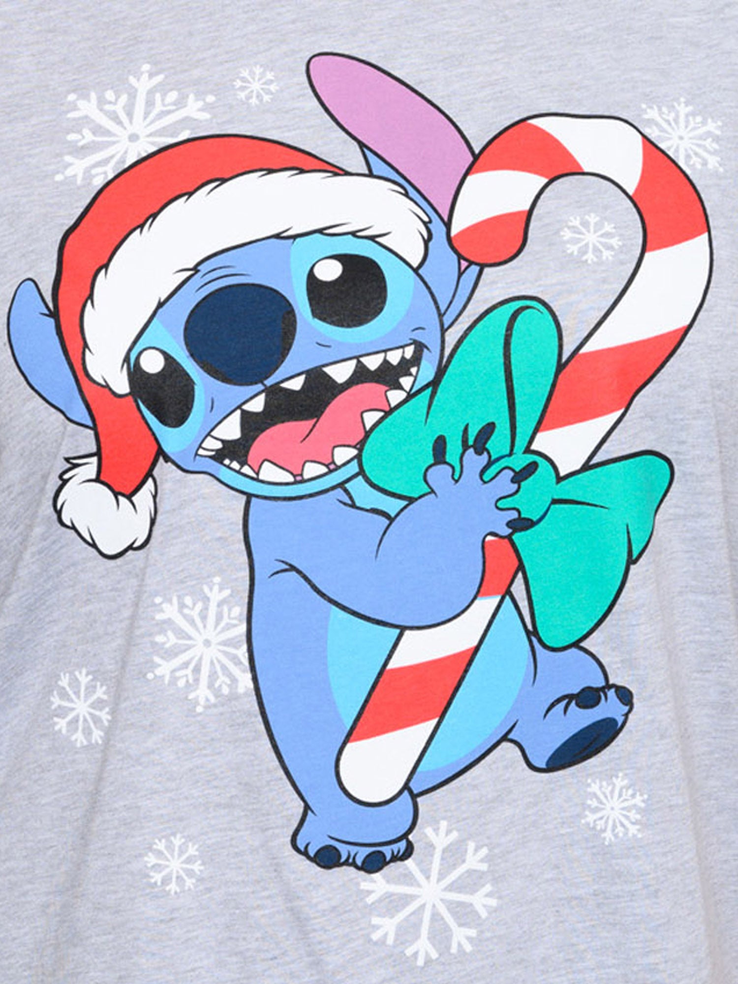 Disney Women's Lilo & Stitch T-Shirt Christmas Holiday Ringer Women's Plus Size
