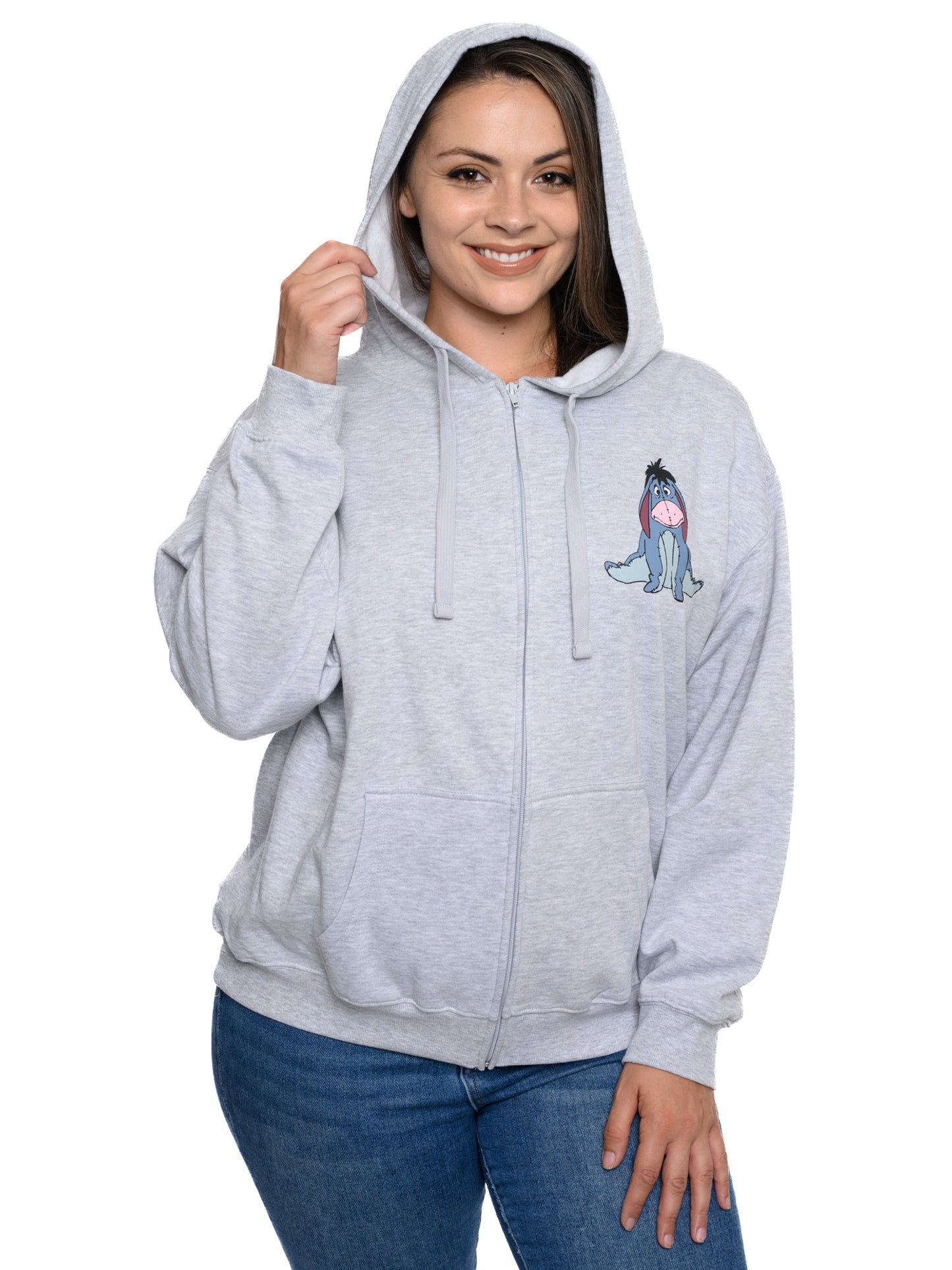 Disney Womens and Women's Plus Eeyore Winnie The Pooh Tigger Hoodie Sweatshirt