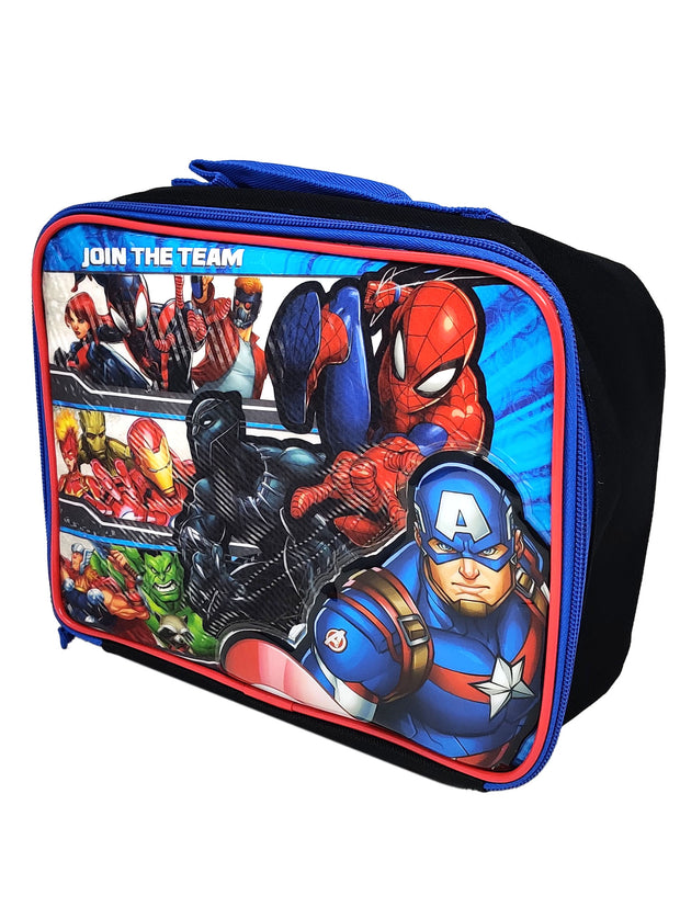 Avengers Lunch Bag Insulated Spider-Man Iron Man Thor Hulk Captain Reusable Boys