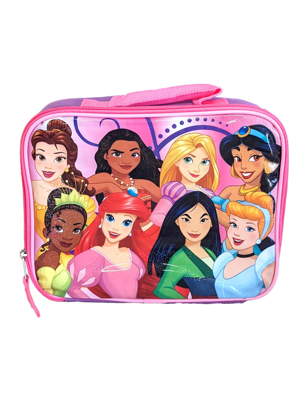 Disney Princesses Lunch Bag Insulated Moana Ariel Tiana Belle Pink