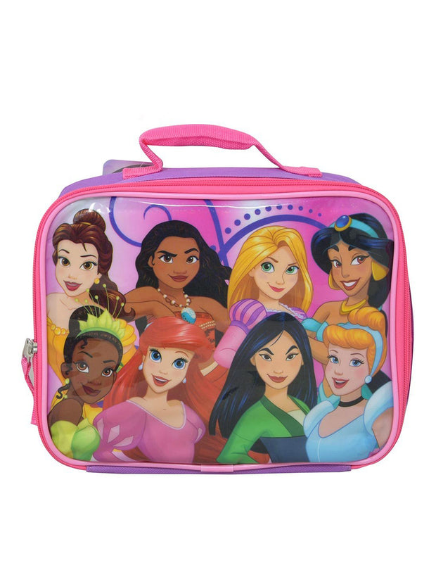 Disney Princesses Lunch Bag Insulated Ariel Tiana w/ 2-Pack Food Containers Set