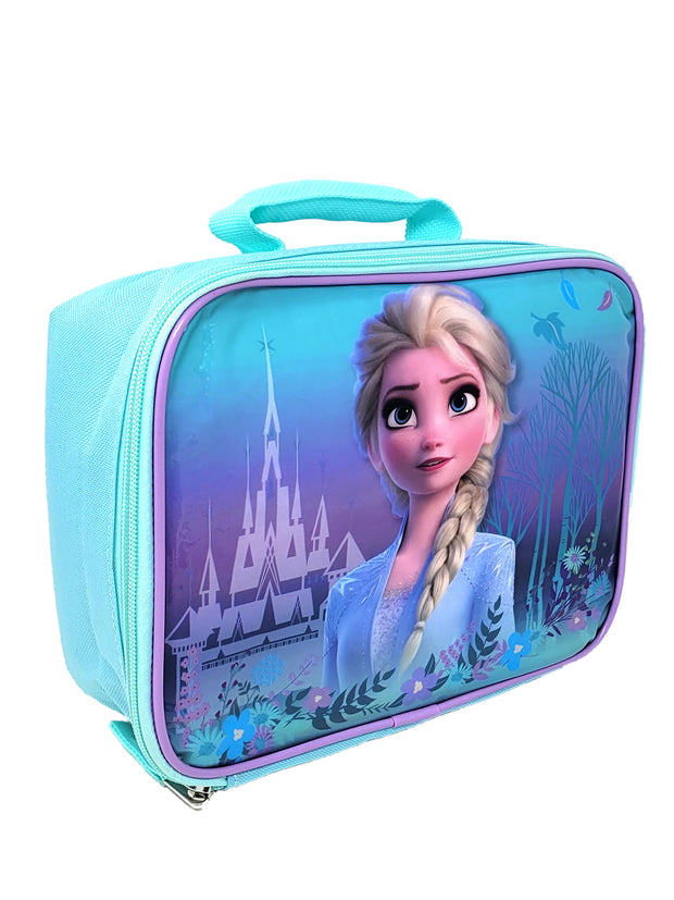 Disney Frozen Lunch Bag Insulated Elsa Princess w/ 2-Piece Food Snack Container
