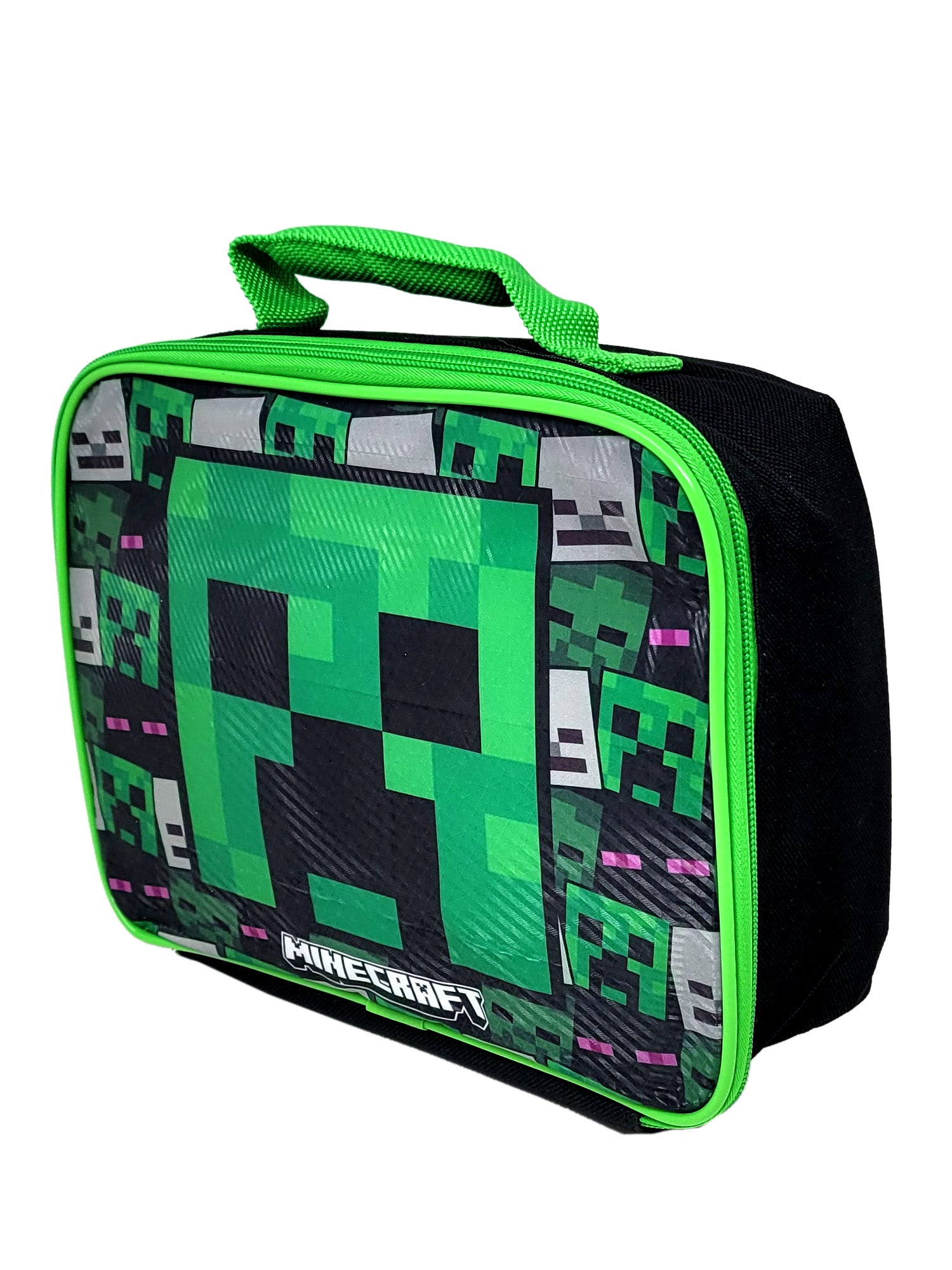 Minecraft Insulated Lunch Bag Skeleton Creeper Zombie Mob Gaming