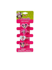 Minnie Mouse Backpack 15" Disney w/ Pink Wallet and 4-Ct Hair Ties Ponies Set