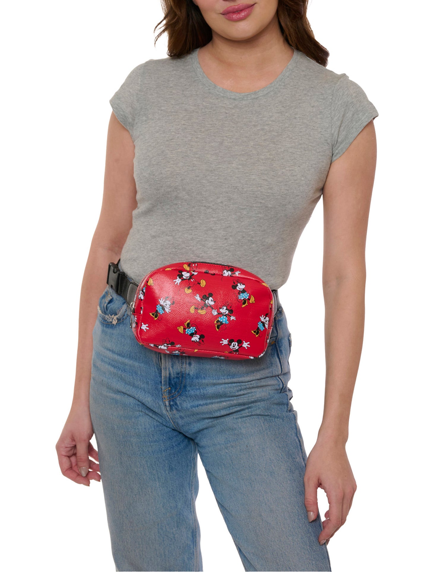 Disney Mickey & Minnie Mouse Belt Bag Crossbody Fanny Pack Waist Bag Women's Red