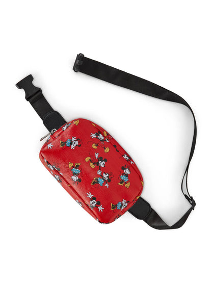 Disney Mickey & Minnie Mouse Belt Bag Crossbody Fanny Pack Waist Bag Women's Red
