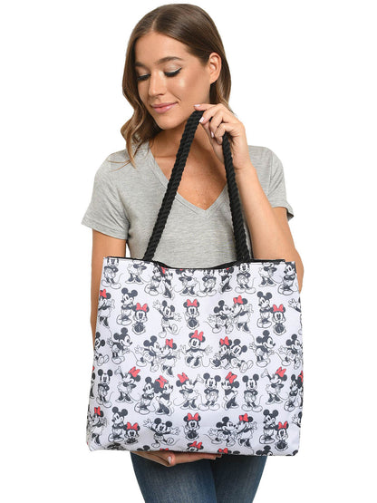 Mickey Minnie Mouse Tote Bag Rope Handle Carry-On Travel Disney Beach Bag