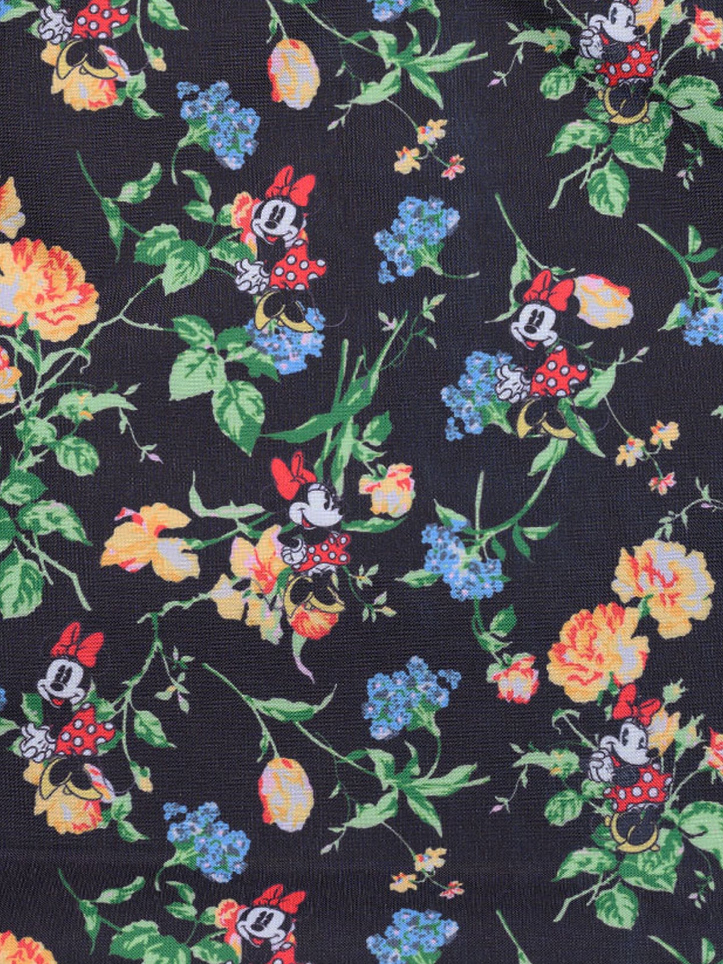 Women's Minnie Mouse Tote Bag Floral Travel Tote Women's Rope Handle Black