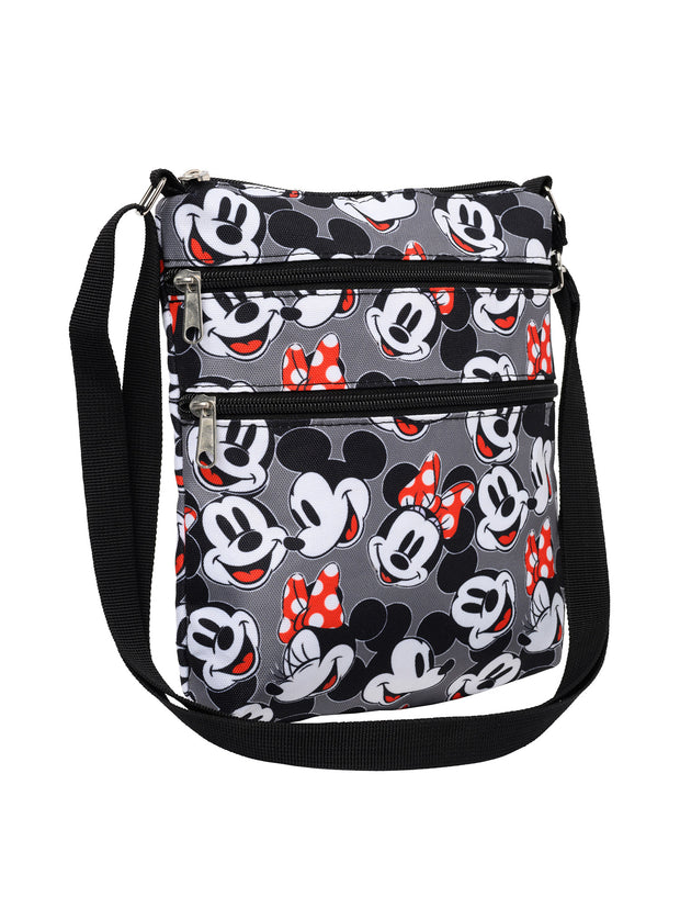 Disney Mickey & Minnie Mouse Duffel Weekender Bag & Passport Bag Travel Set