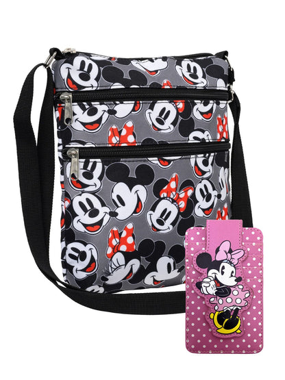 Women's Mickey & Minnie Mouse Passport Bag & Minnie Mouse Card Holder Wallet Set