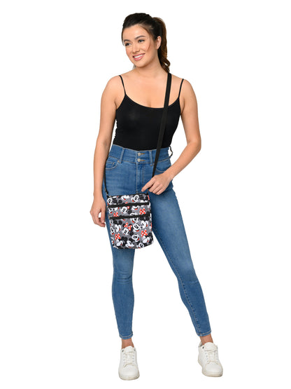 Women's Mickey & Minnie Mouse Passport Bag & Minnie Mouse Card Holder Wallet Set