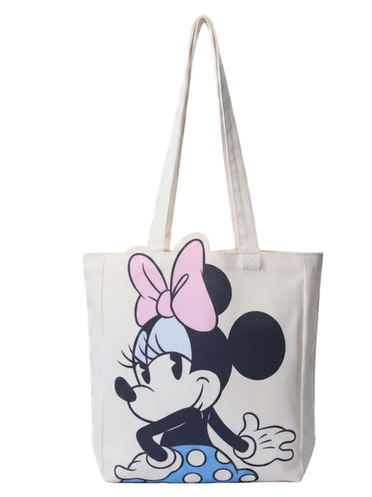 Disney Minnie Mouse Die-Cut Canvas Tote Bag with Shaped Top