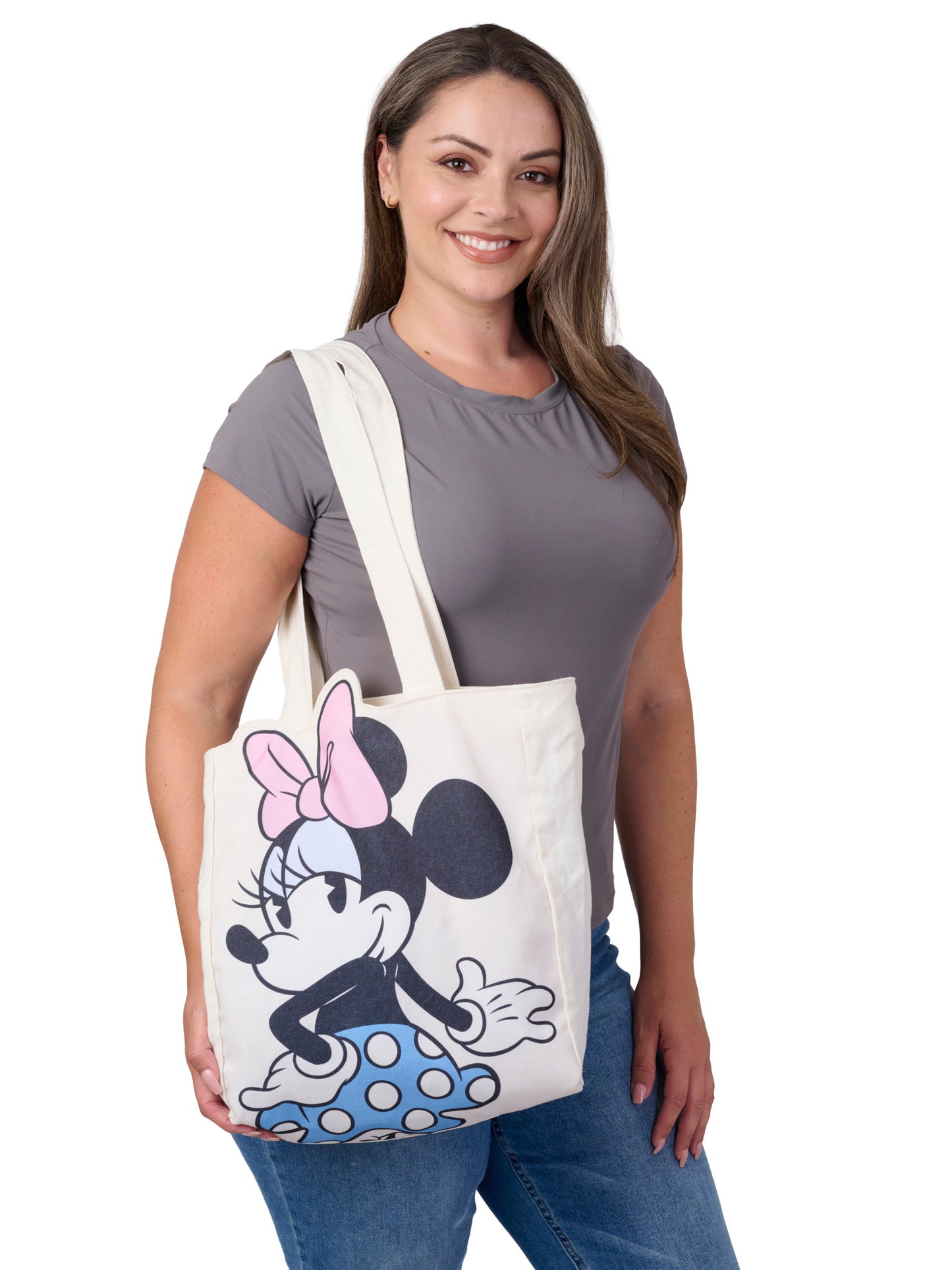 Disney Minnie Mouse Die-Cut Canvas Tote Bag with Shaped Top