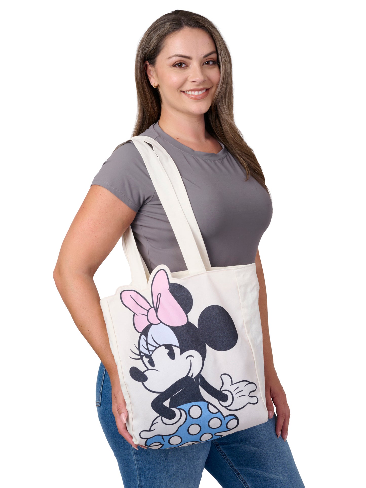 Disney Minnie Mouse Die-Cut Canvas Tote Bag with Shaped Top