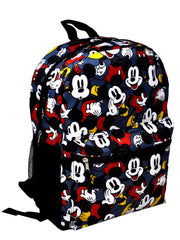 Disney Mickey Mouse Backpack 16" All-Over Print Classic Front & Side Pockets