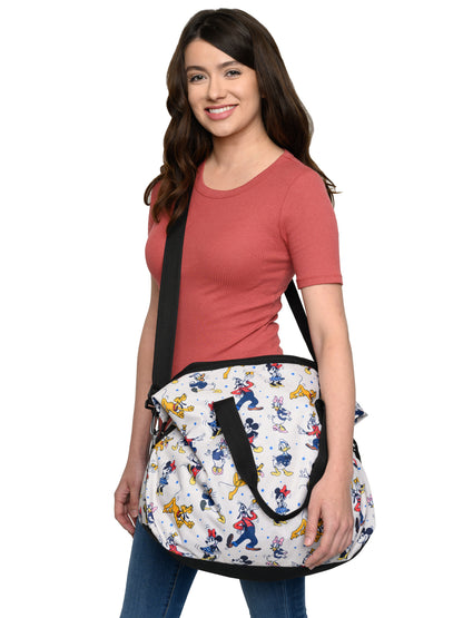 Mickey Mouse & Friends Travel Bag Weekender Duffel Disney Carry-On Minnie Goofy