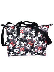 Disney Mickey & Minnie Mouse Duffel Weekender Bag & Passport Bag Travel Set