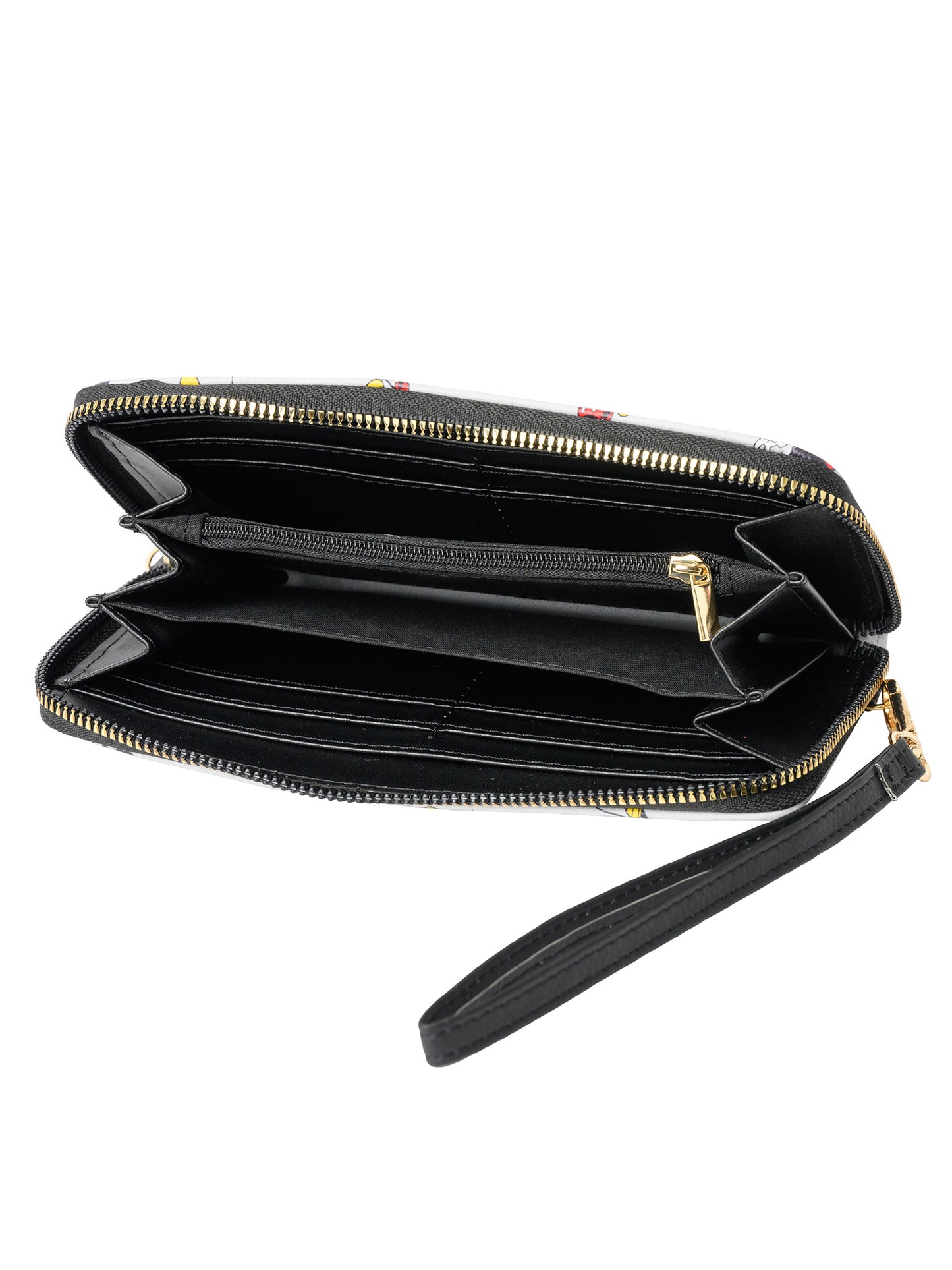 Disney Women's Mickey Mouse Wallet Zip Around Wristlet All-Over Character Print