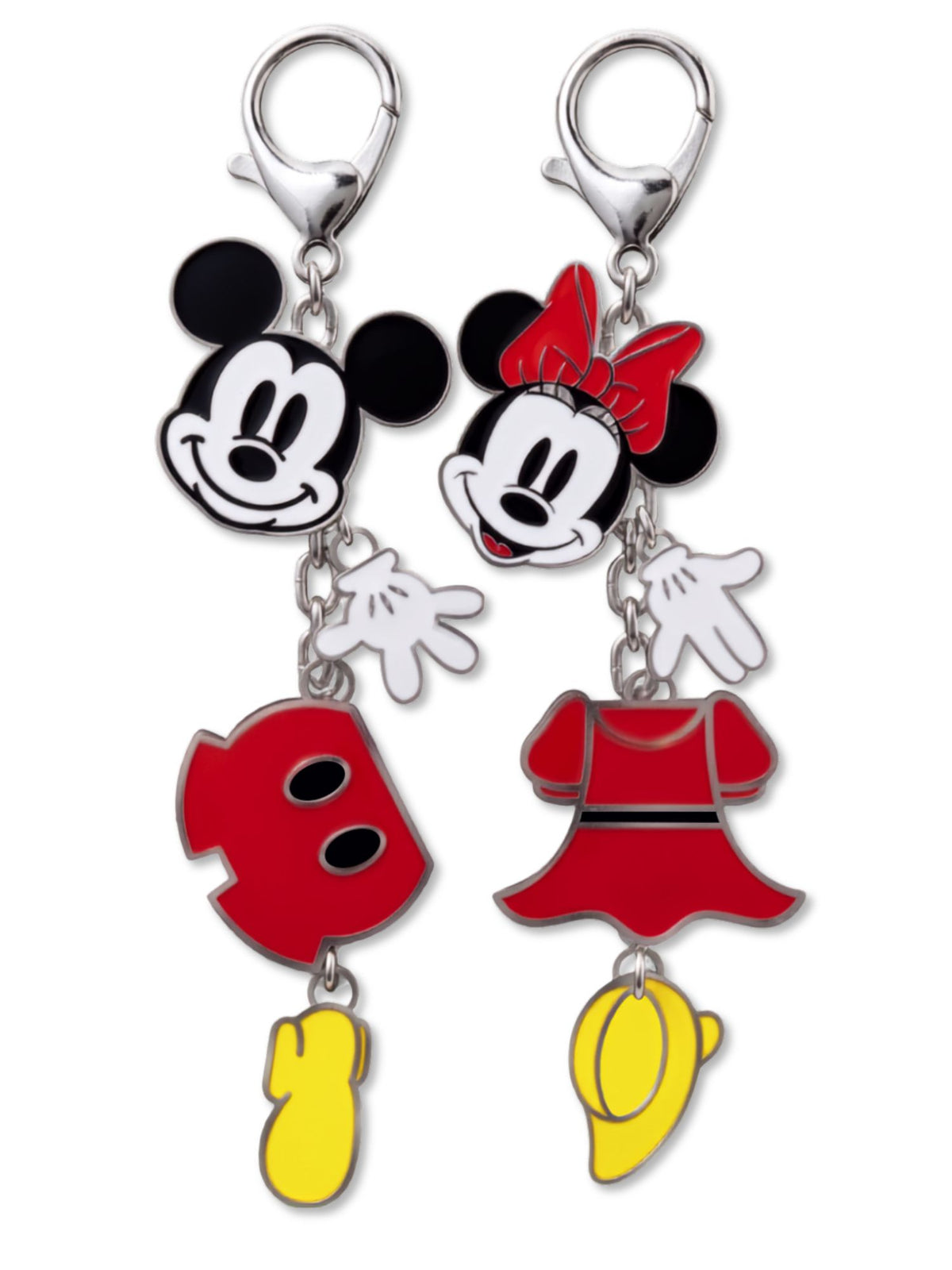 Disney Mickey & Minnie Mouse Travel Tote Bag & 2-Pack Bag Charm Set