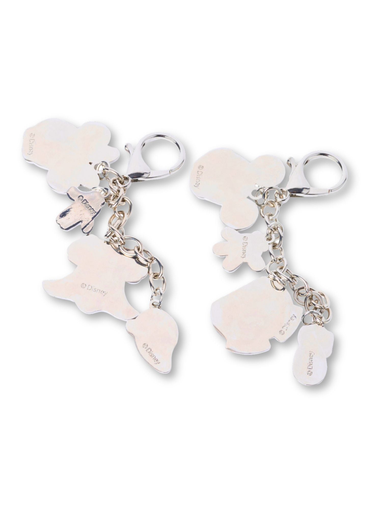 Disney Mickey Mouse Minnie Mouse Bag Charm Key Chains 2-Pack Gift Set Enamel