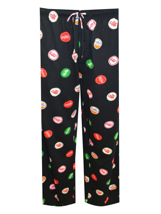 Mens Coca Cola Soda Bottle Cap Pajama Pants Loungewear