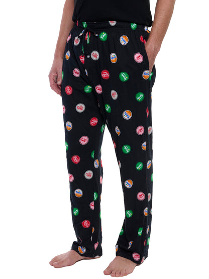 Mens Coca Cola Soda Bottle Cap Pajama Pants Loungewear