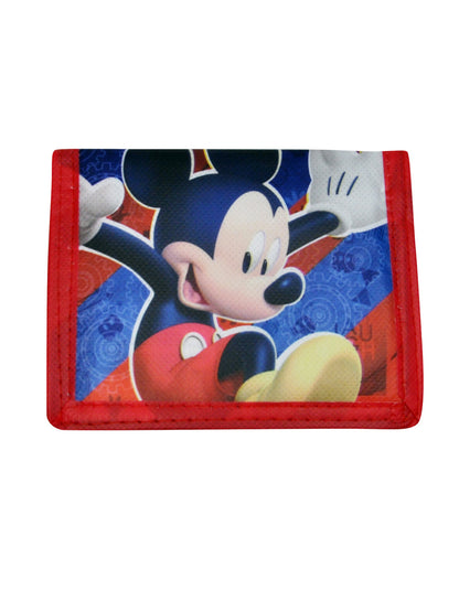 Mickey Mouse Ears Hat and Bifold Wallet 2Pcs Boys Black Blue Red Disney Set