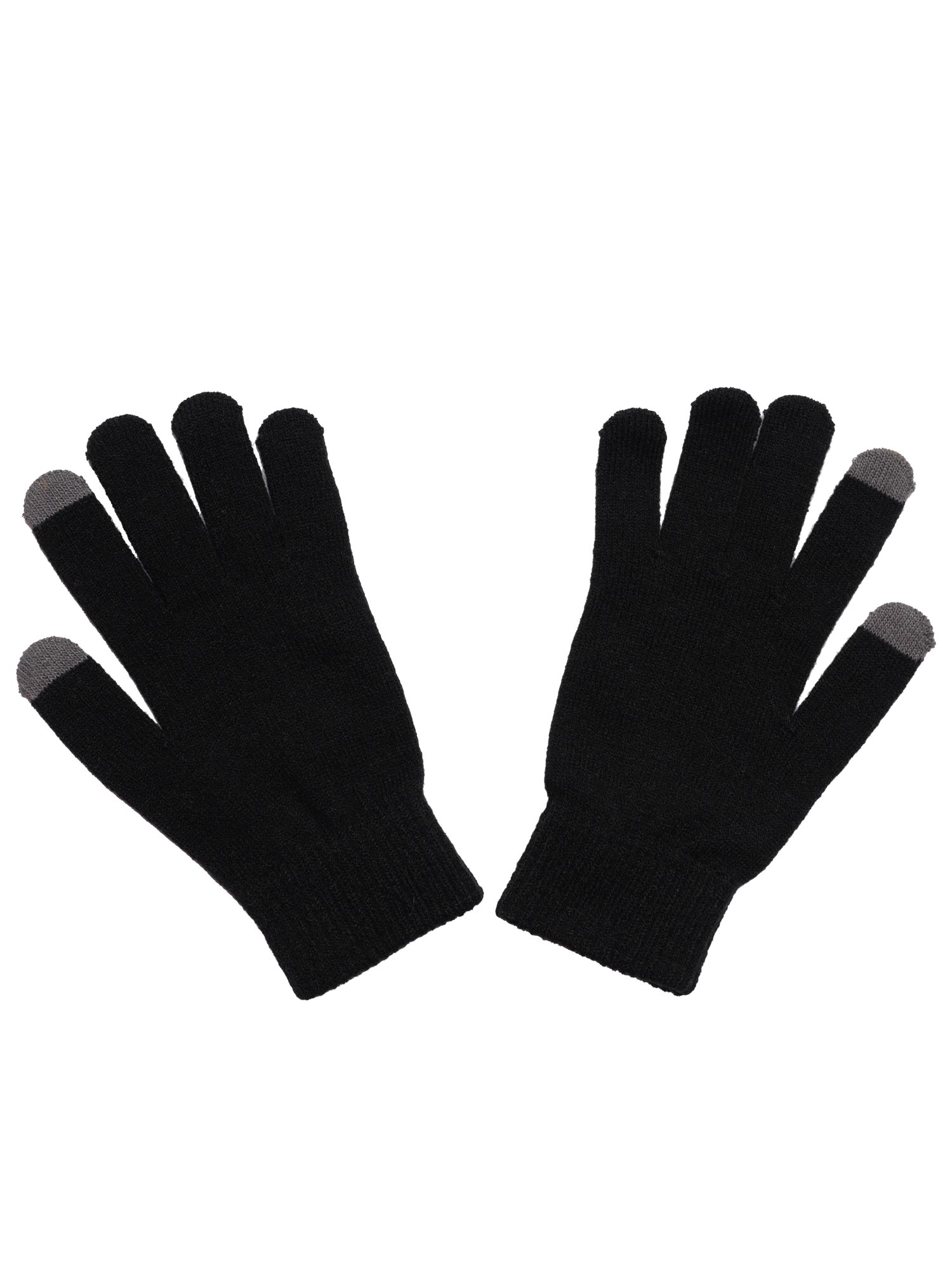 Disney Men's Mickey Mouse Knit Beanie Hat & Texting Gloves Black 2-Piece Set