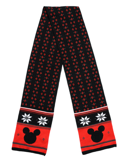 Disney Mickey Mouse Knit Beanie Hat, Gloves & Scarf 3-Piece Adult Winter Set