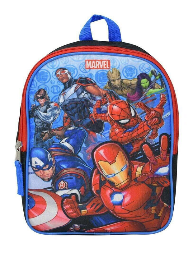 Marvel Avengers 11" Backpack Iron Man w/ Insulated Lunch Bag Spider-Man Set