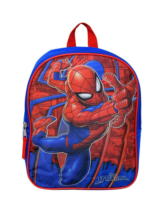 Marvel Spider-Man Toddler Small Backpack 11" Swinging Web Slinger