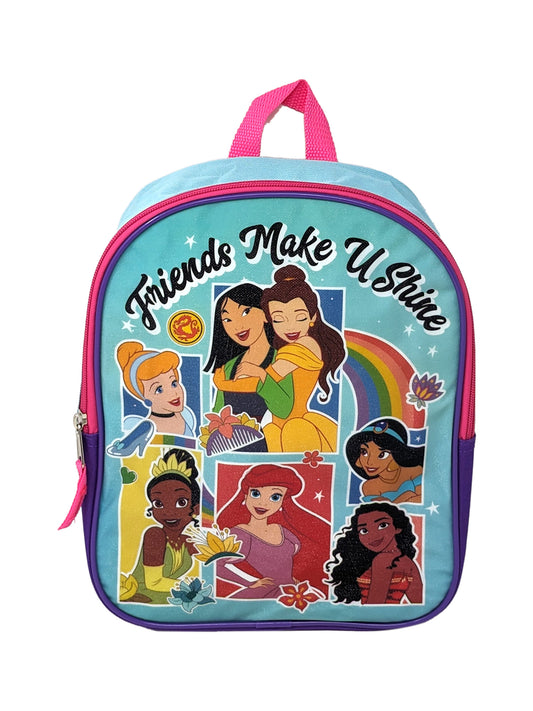 Disney Princesses Backpack 11" Toddler Ariel Tiana Belle Mulan Cinderella Girls