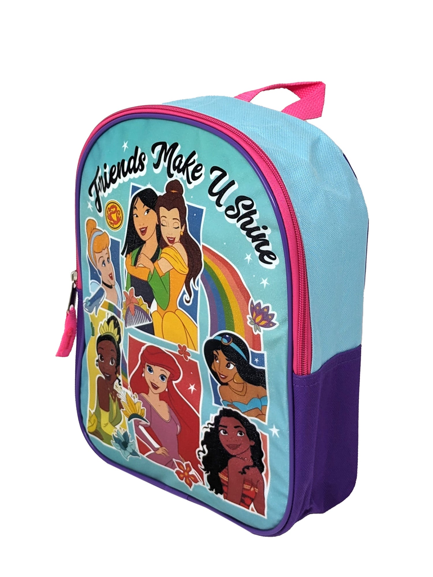Disney Princesses Backpack 11" Tiana Belle w/ Sliding Pencil Case School Set