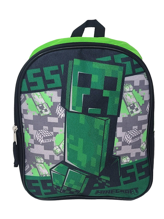 Minecraft Creeper Mini Backpack 11" Green Black Small Mini
