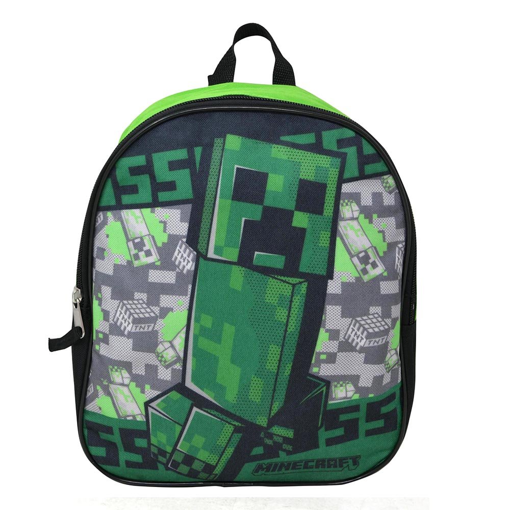 Minecraft Creeper Mini Backpack 11" Green Black Small Mini