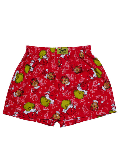 Dr. Seuss The Grinch Slim Boxer Shorts Sleep Shorts Pajamas Christmas (Size XL Only)