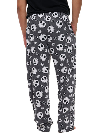 Men's Jack Skellington Pajama Pants Lounge Wear Nightmare Before Christmas Gray