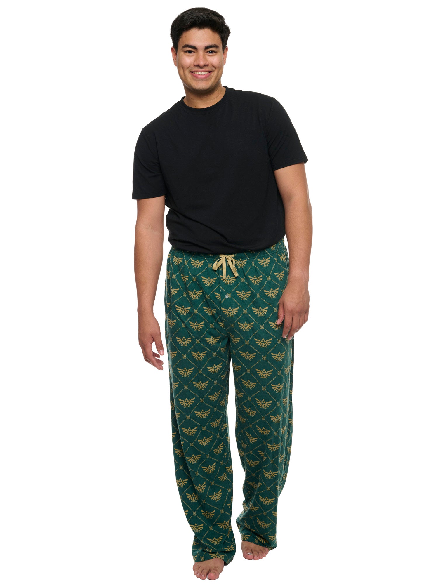 Men's Nintendo Zelda Pajama Pants Lounge Wear Sleepwear Green