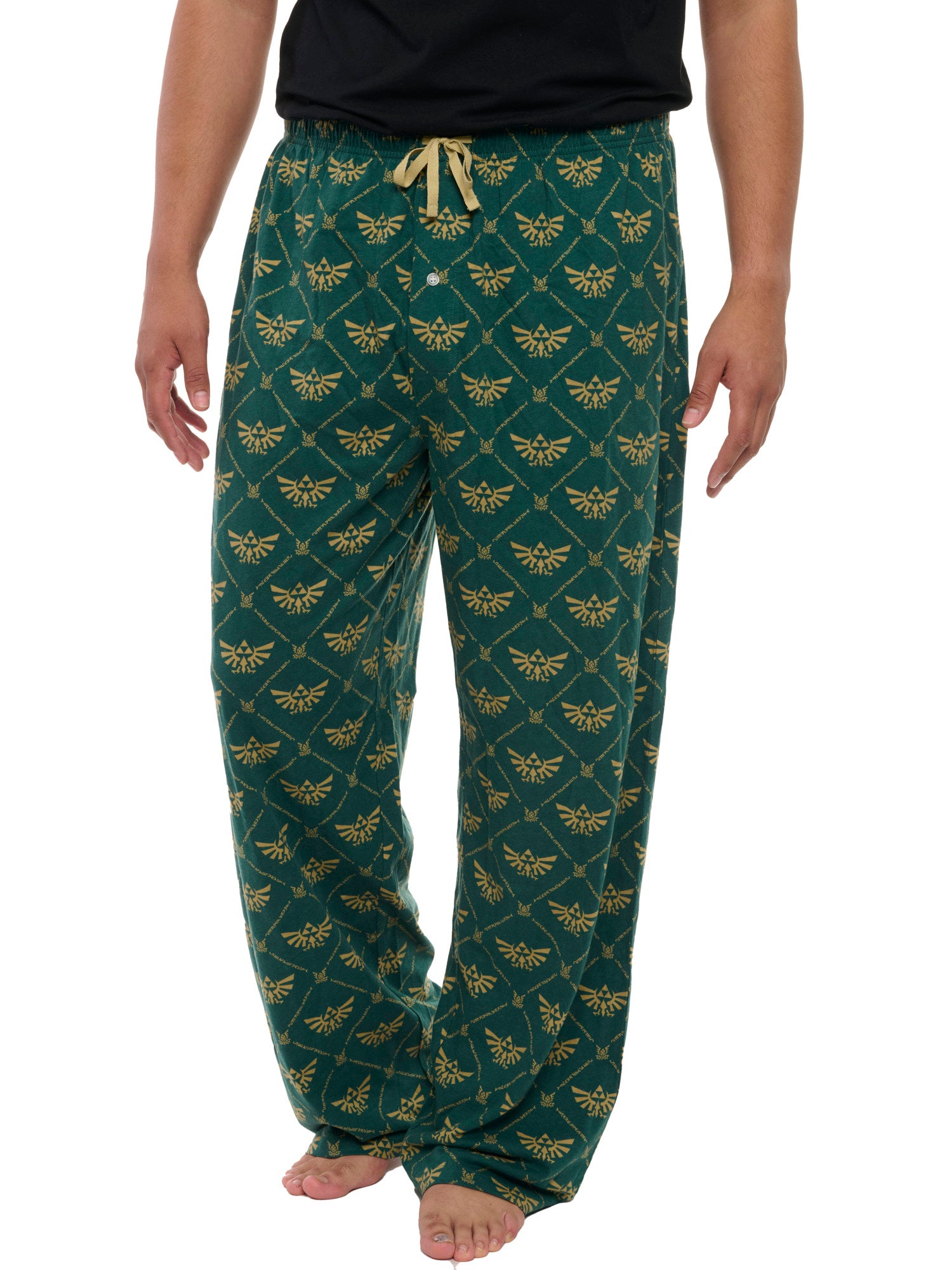 Men's Nintendo Zelda Pajama Pants Lounge Wear Sleepwear Green