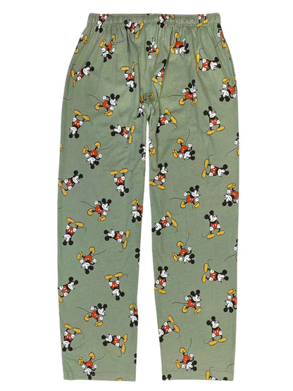Disney Mickey Mouse Men’s Pajama Pants Sleepwear Loungewear Soft Green