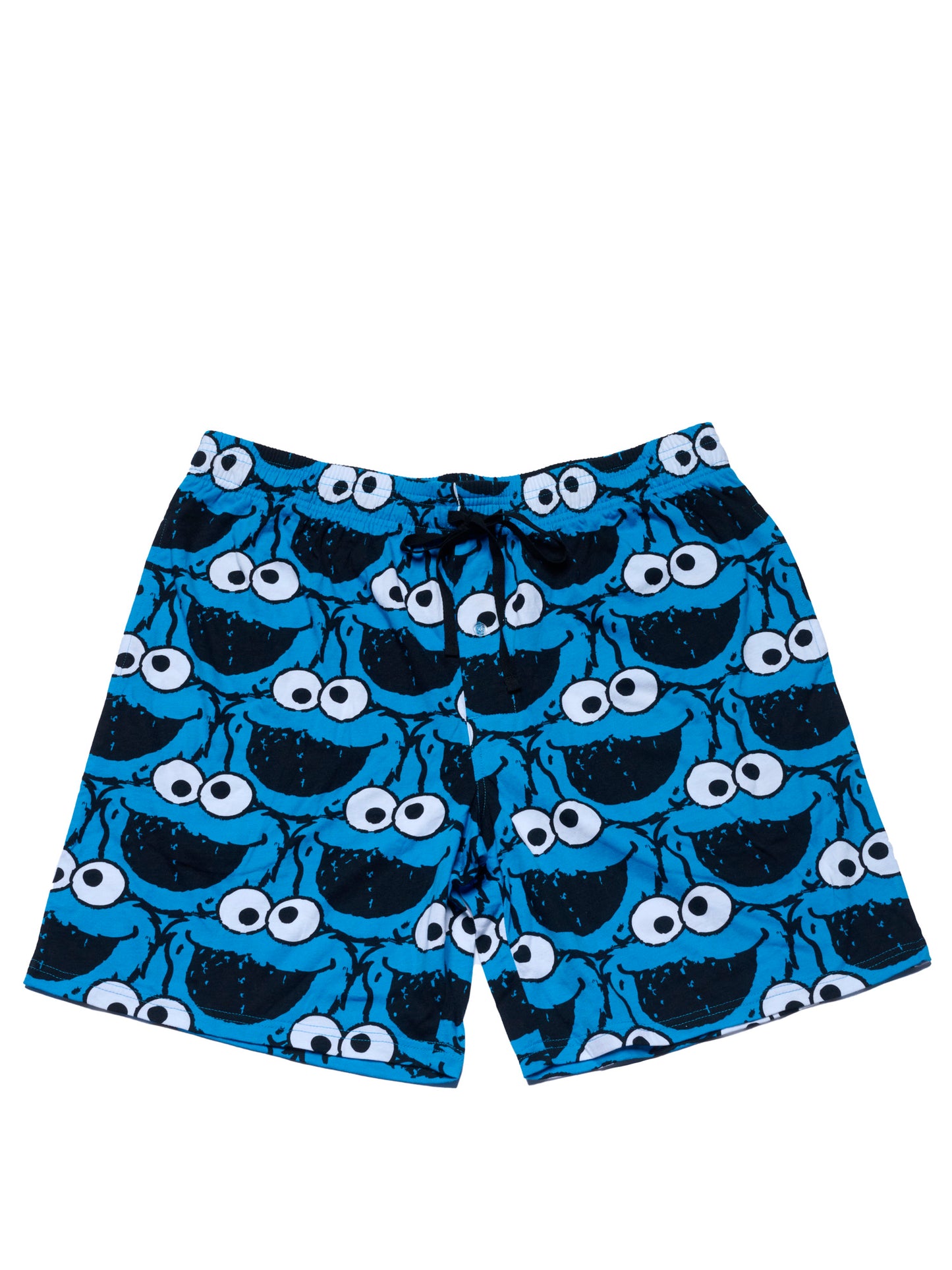 Men’s Sesame Street Cookie Monster Pajama Shorts Sleep Shorts Lounge Blue