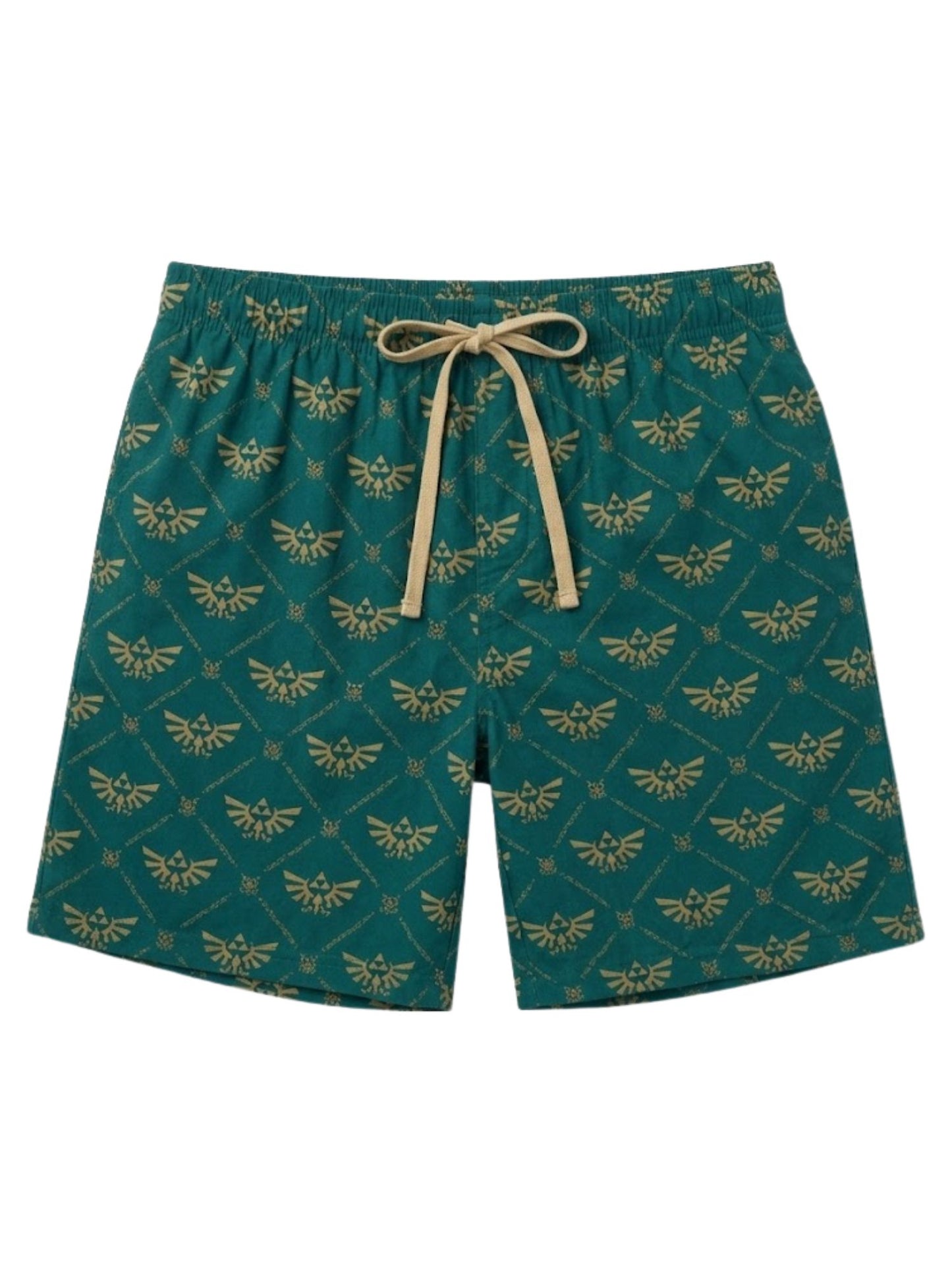 Mens Nintendo The Legend of Zelda Sleep Shorts Royal Crest Allover Print Pajamas