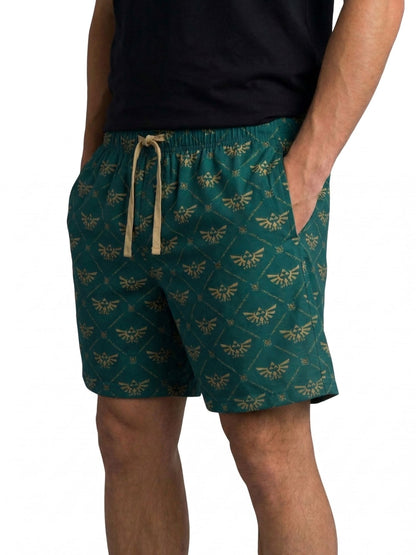 Men's Nintendo Mario Bros and Zelda Pajama Sleep Shorts (2 Pack)
