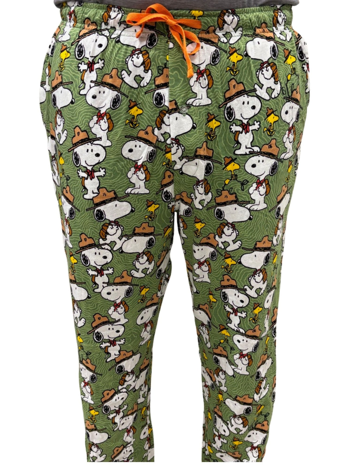 Men's Peanuts Snoopy Pajama Pants Beagle Scout Camping Lounge Wear